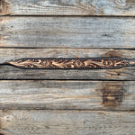 Floral Tooled Genuine Leather leash 4' x 1.25"wide