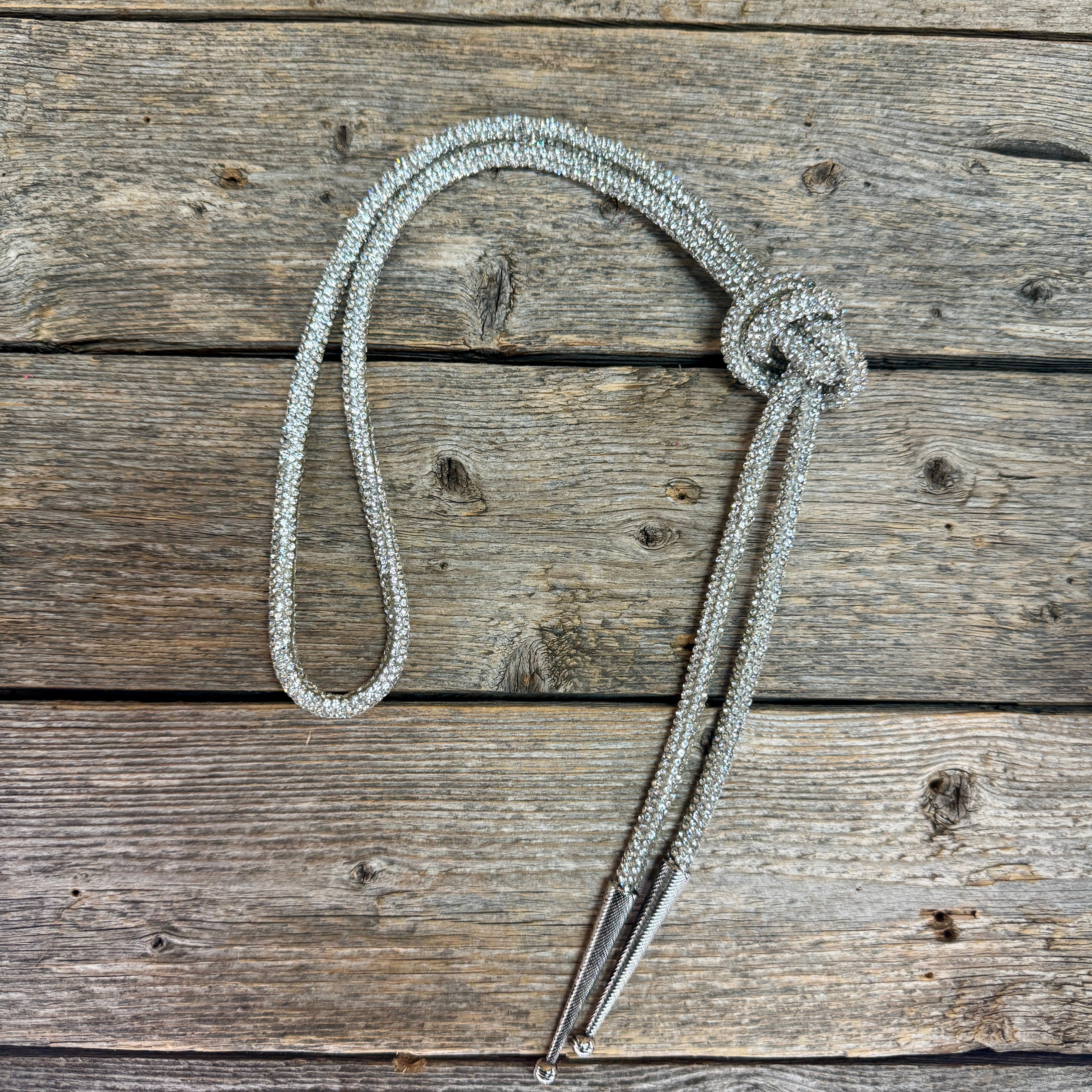 Clear Rhinestone Western Bolo Tie #BT114