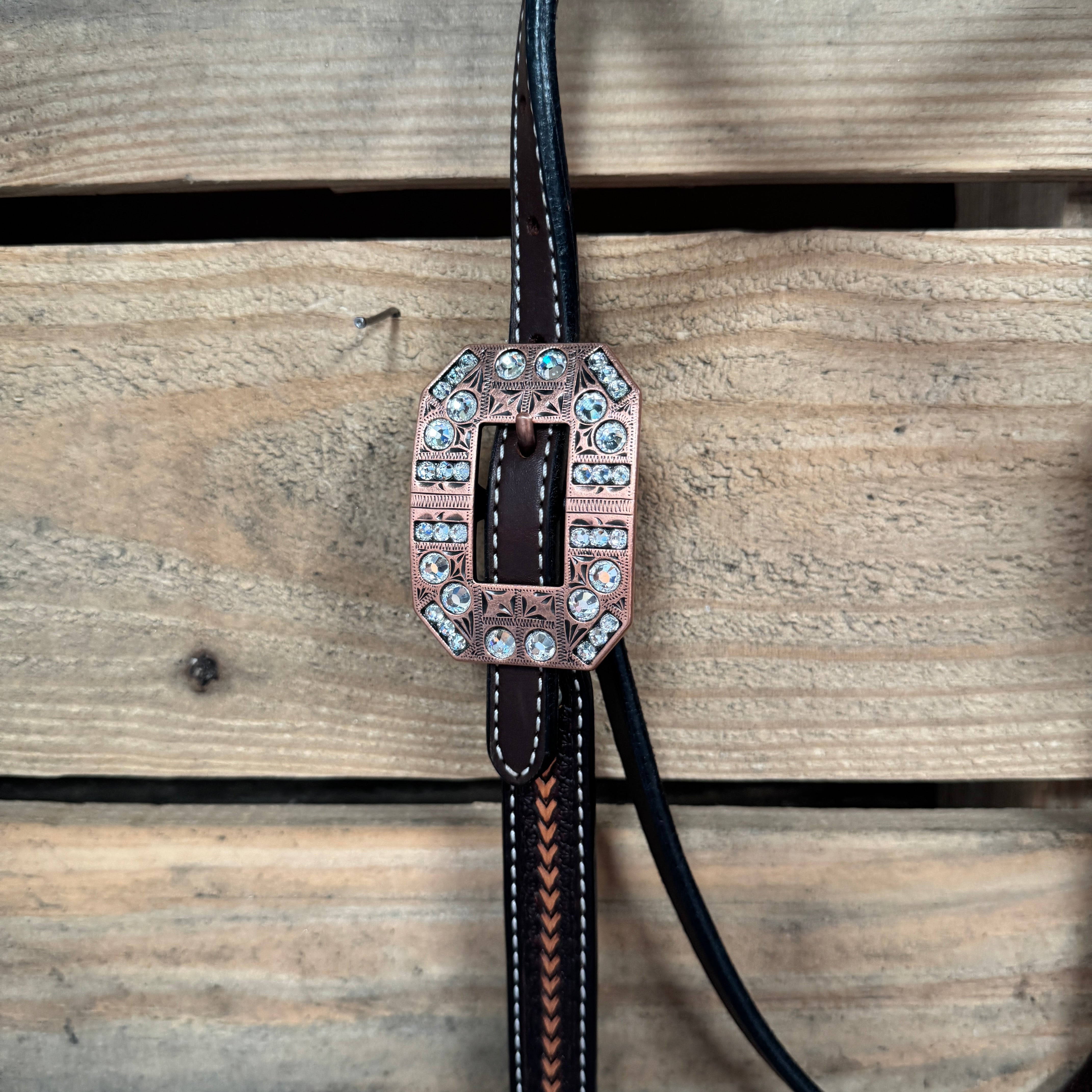 Foxtail Clear One Ear Headstall & Breastcollar Tack Set #BBBC467