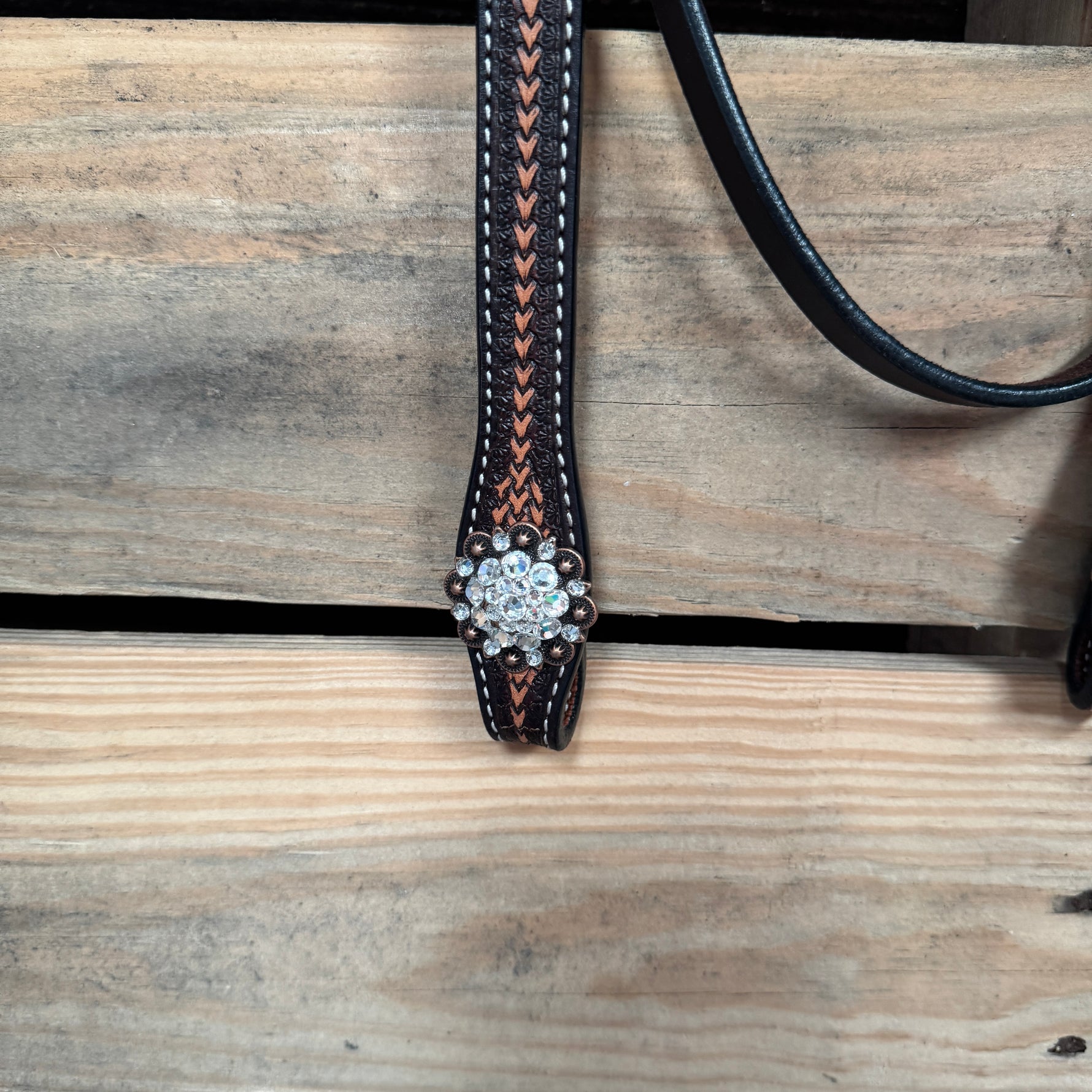 Foxtail Clear One Ear Headstall & Breastcollar Tack Set #BBBC467