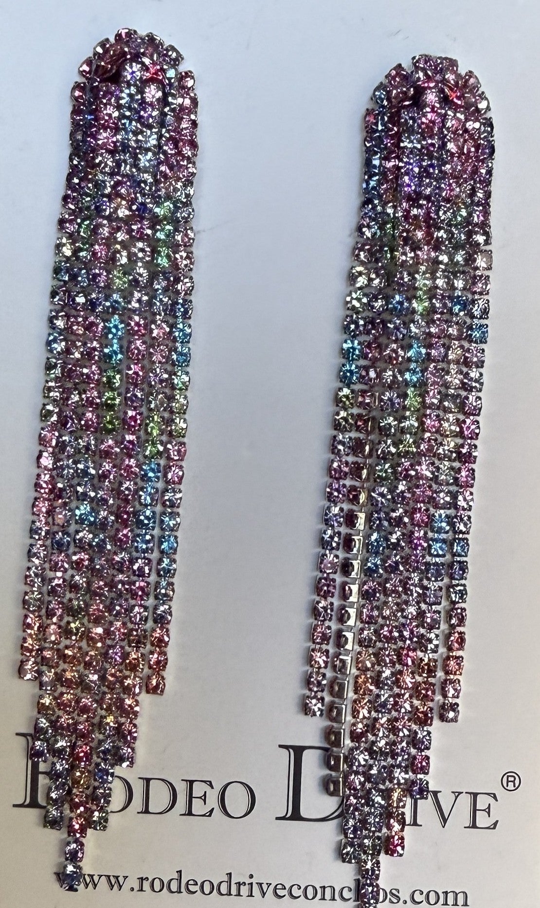 Colorful Rodeo Inspired Rhinestone Dangle Fashion Earrings