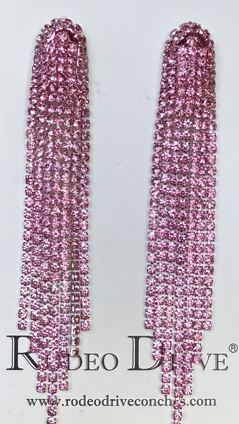 Pink Western Boho Rhinestone Dangle Fashion Earrings