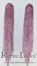 Pink Western Boho Rhinestone Dangle Fashion Earrings