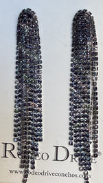 Blue Rodeo Inspired Rhinestone Dangle Fashion Earrings