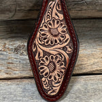 Two Tone Leather Key Chain