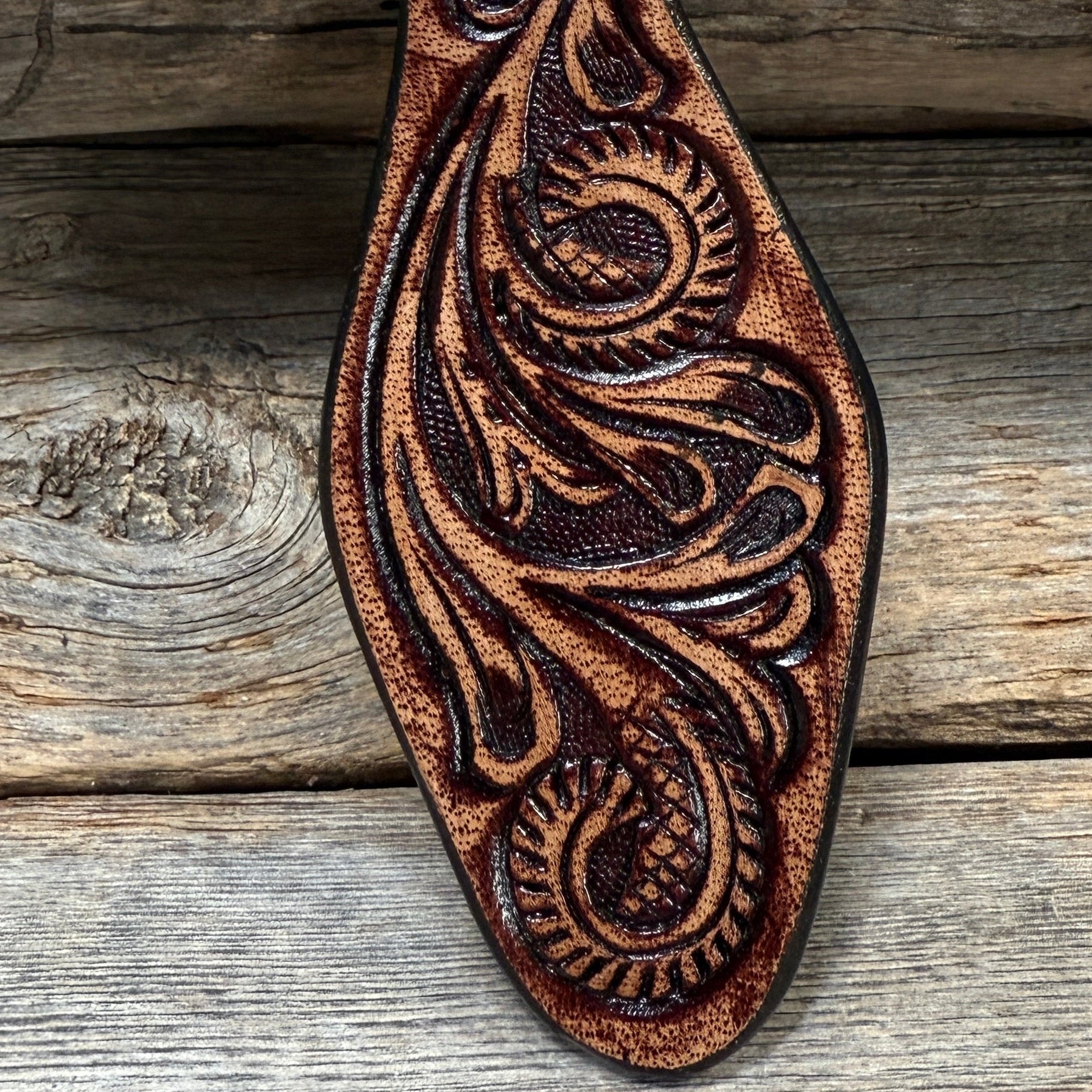 Distressed Leather Key Chain