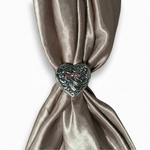 Antique Silver and Copper Heart Concho W263