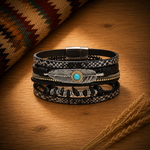 Onyx Boho Multi Strand Wrap Bracelet