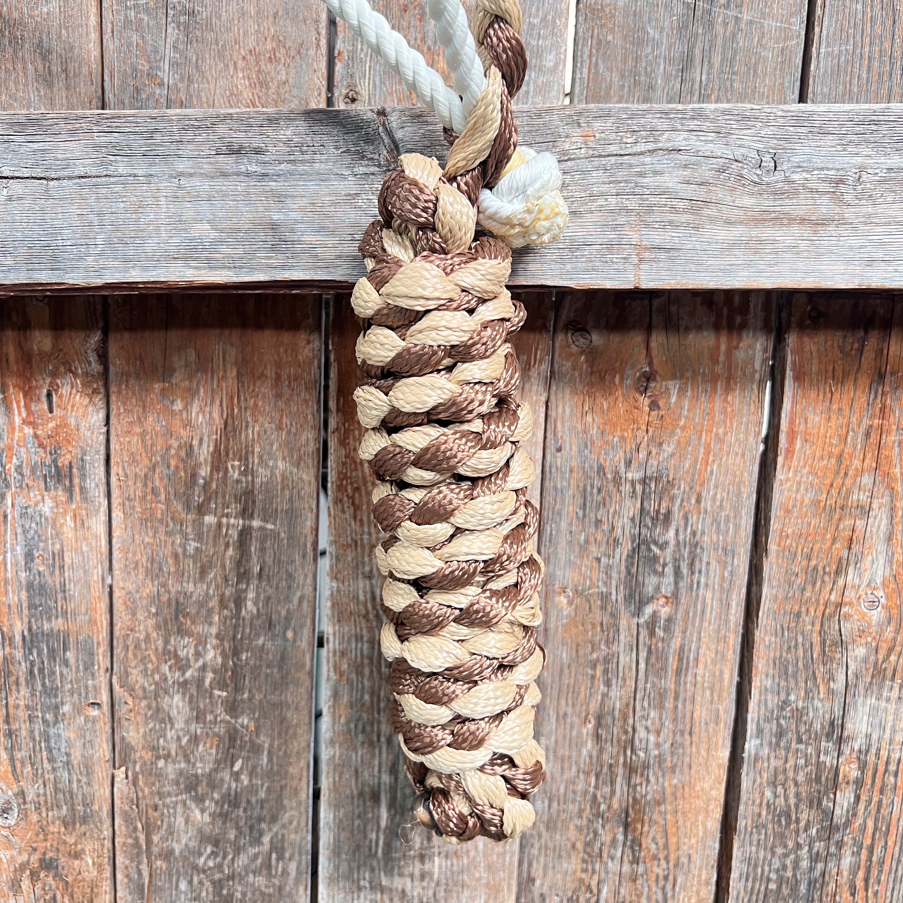 Brown and Tan Lariat Noseband Mule Tape Halter