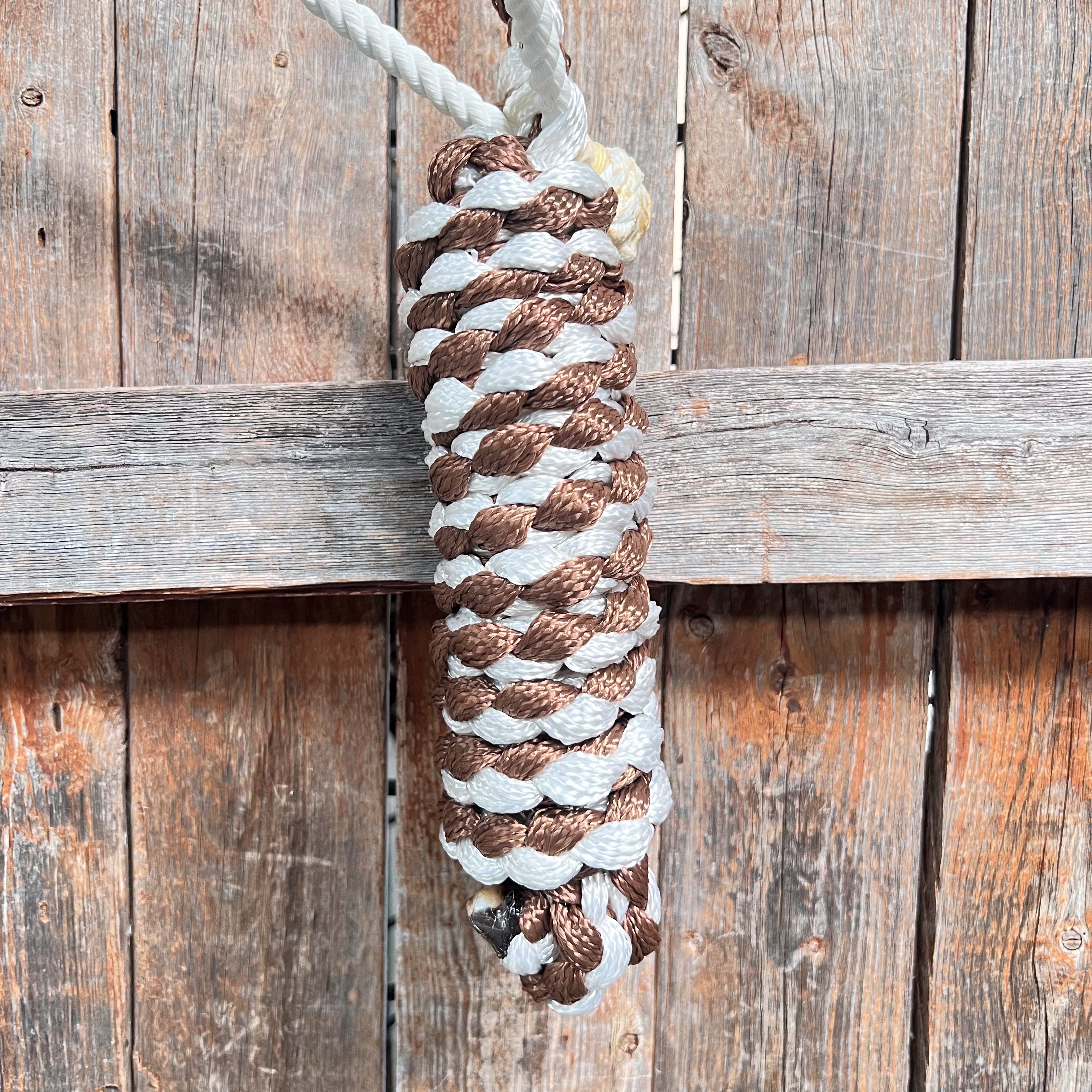 Brown and White Lariat Noseband Mule Tape Halter