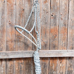 Grey and White Lariat Noseband Mule Tape Halter