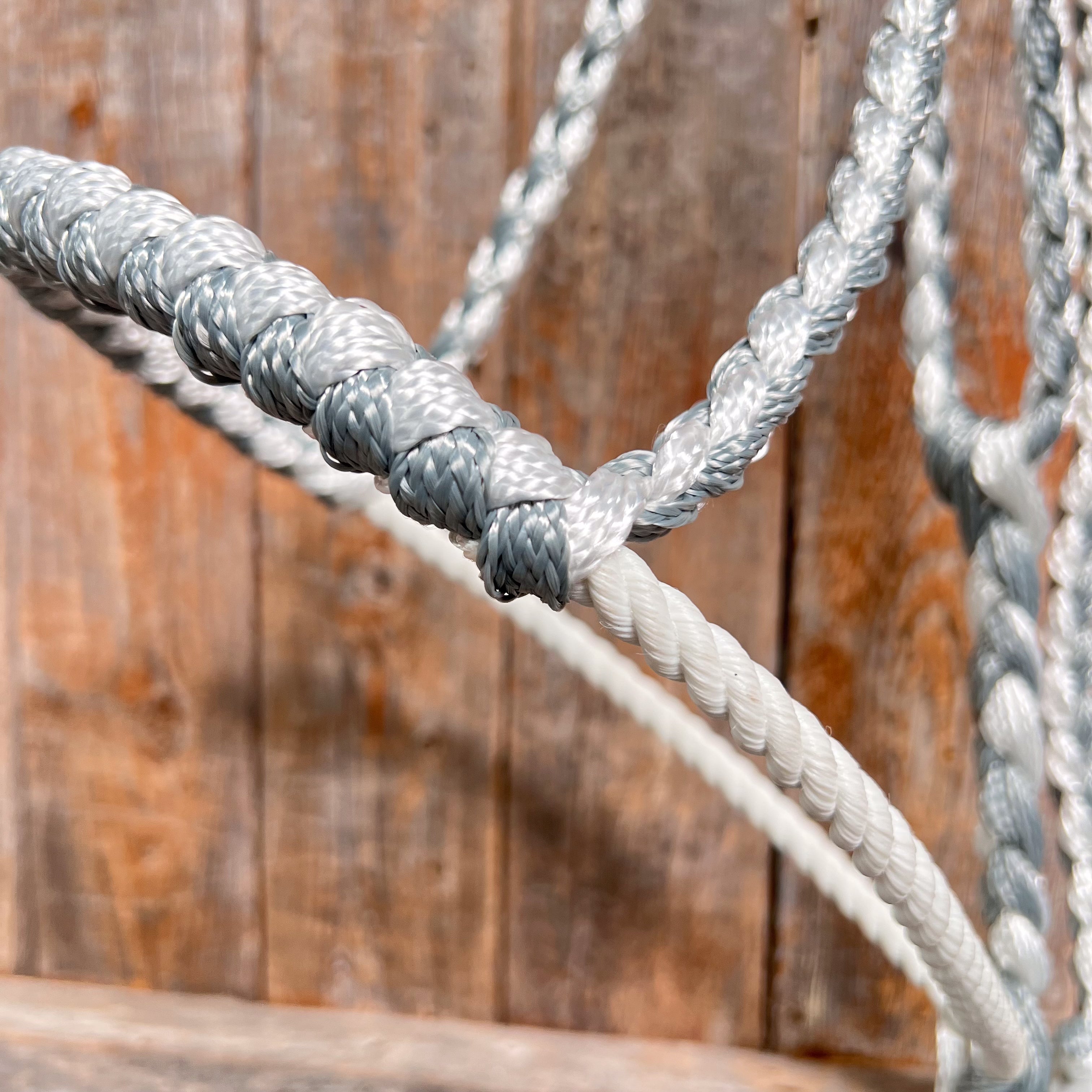 Grey and White Lariat Noseband Mule Tape Halter