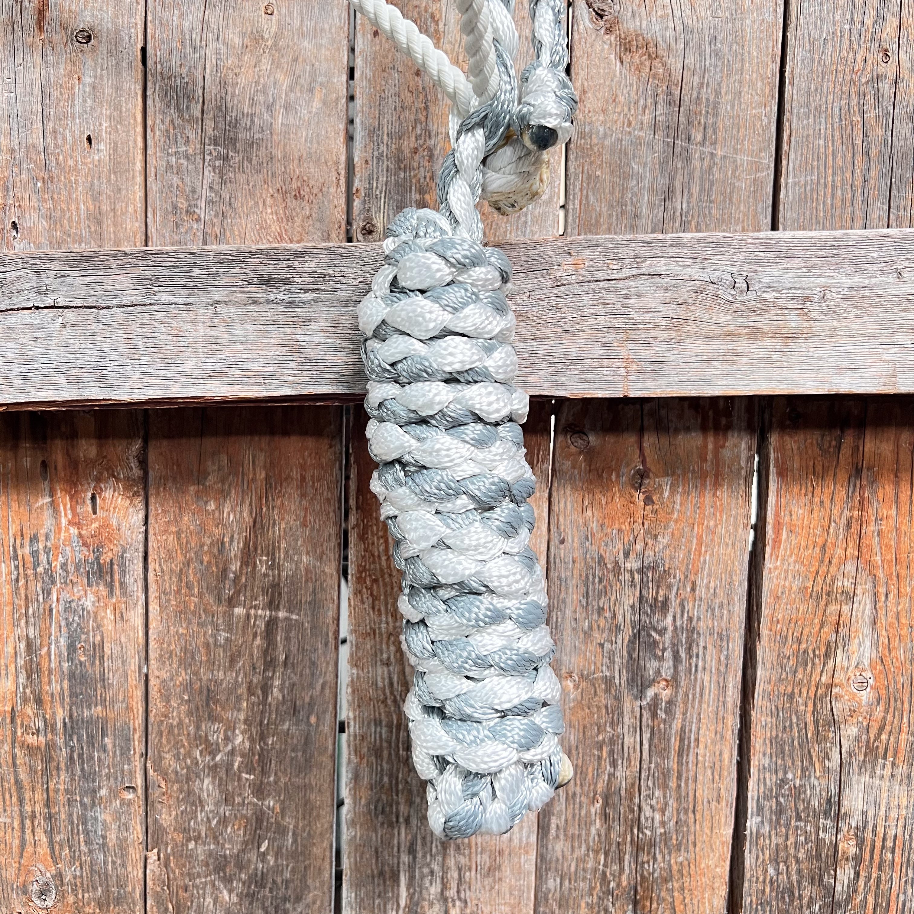 Grey and White Lariat Noseband Mule Tape Halter