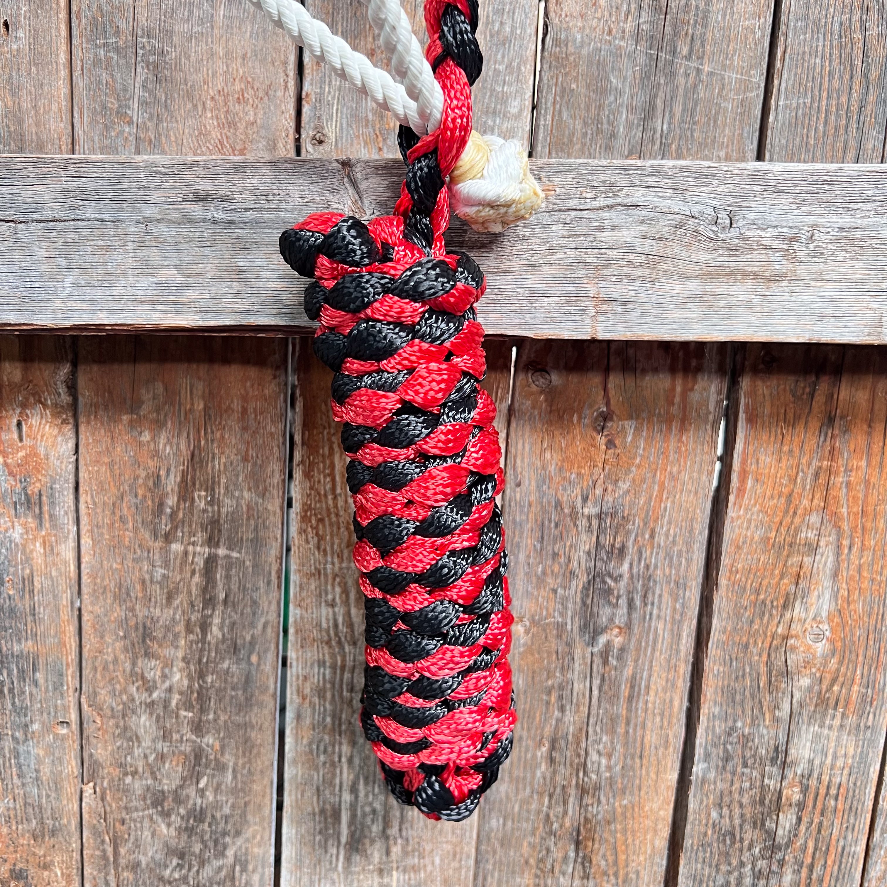 Red and Black Lariat Noseband Mule Tape Halter