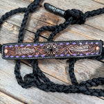 Black Mule Tape Halter - Feather and Western #MT257