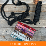 Black Mule Tape Rose Halter
