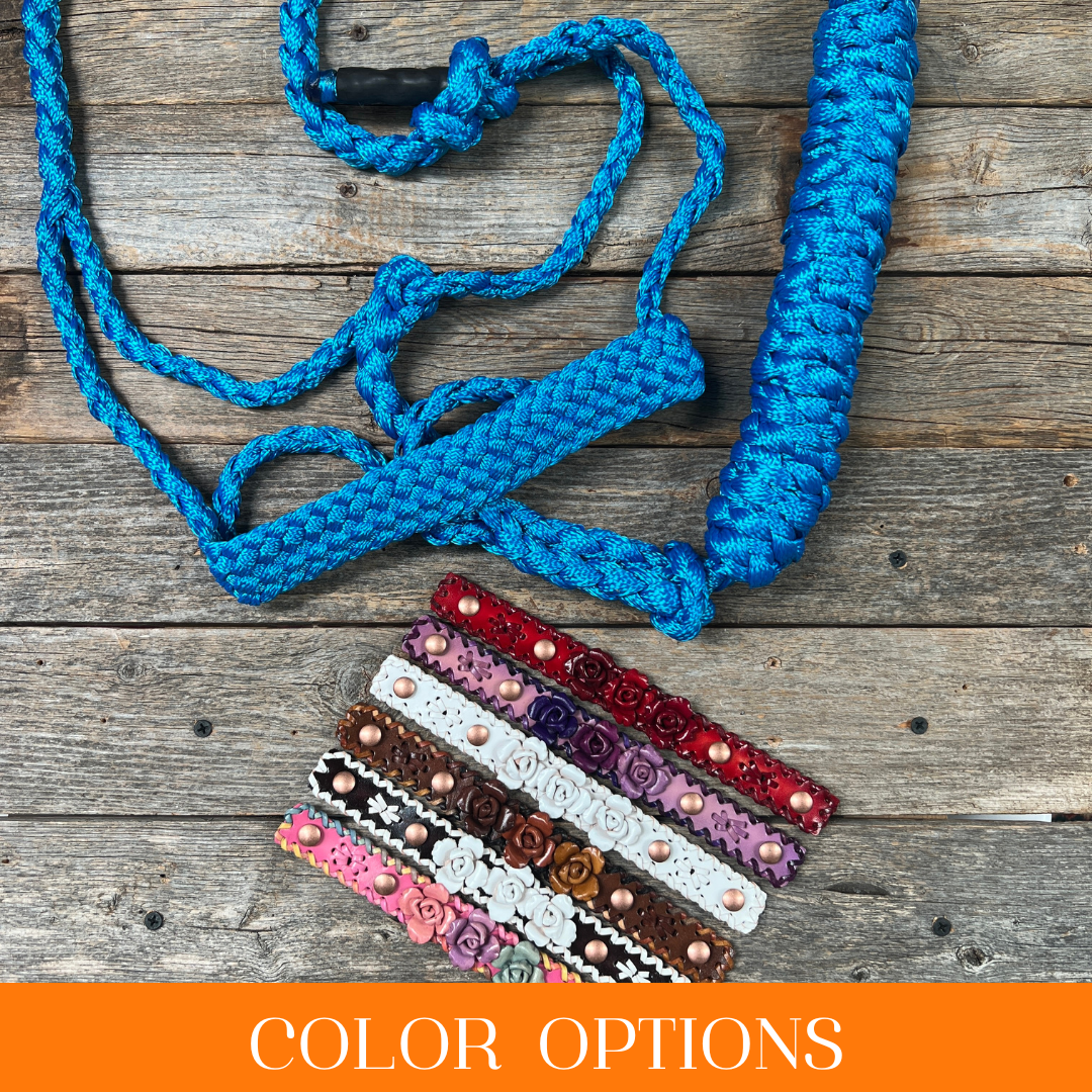 Rose - Blue Mule Tape Halter