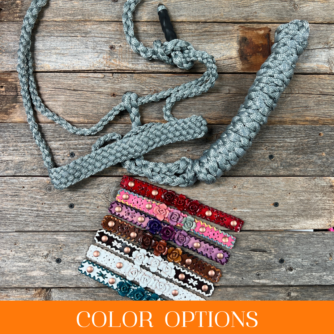 Rose - Grey Mule Tape Halter