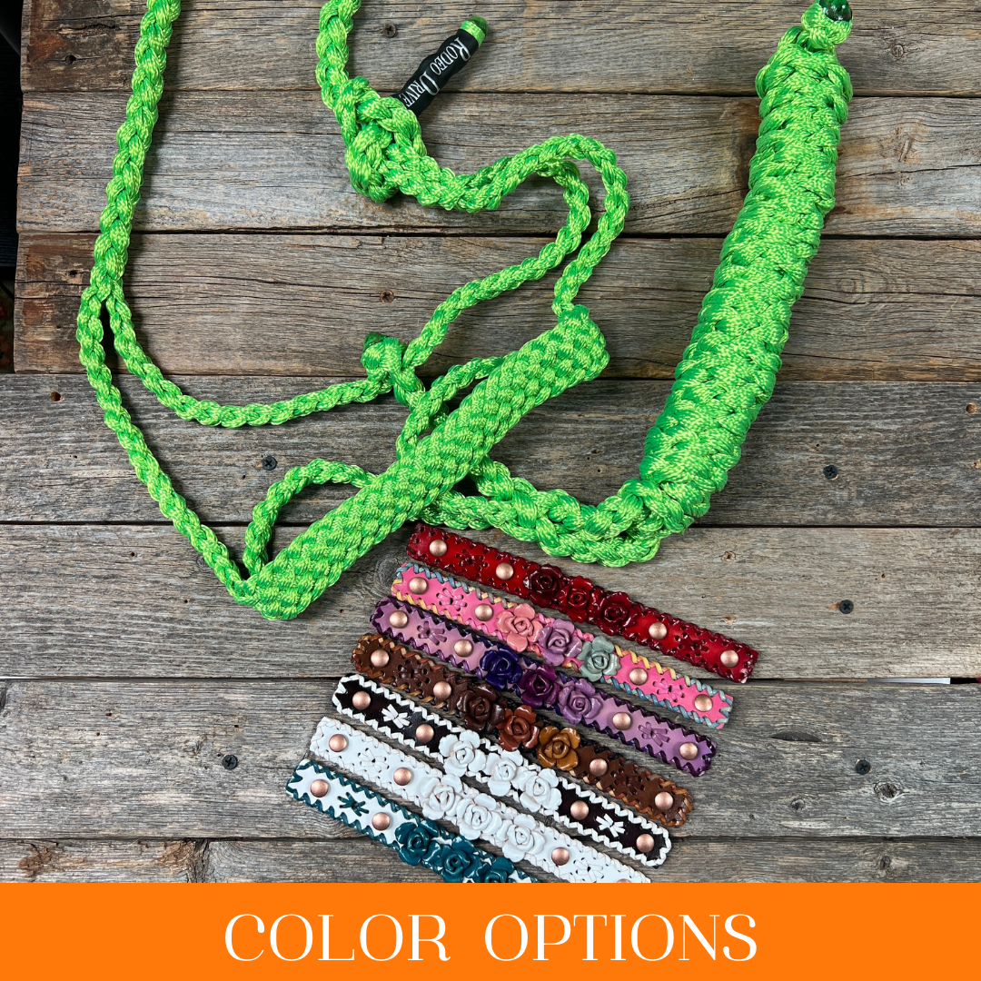 Rose - Lime Mule Tape Halter