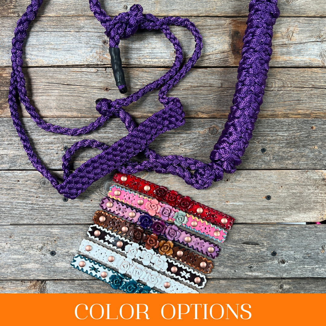 Rose - Purple Mule Tape Halter