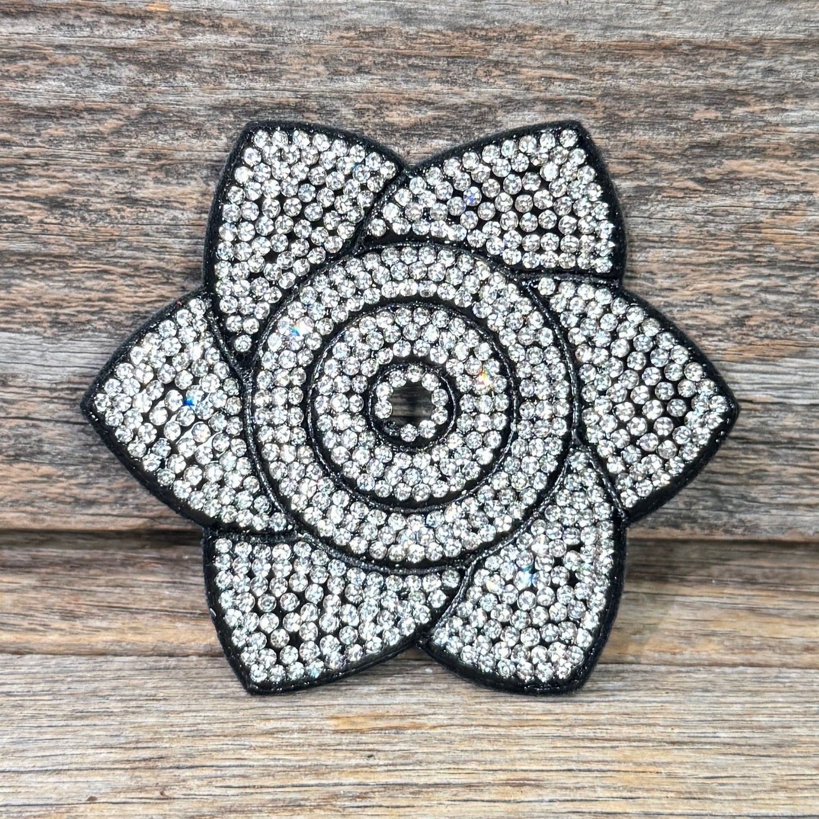 Pointed Flower Rhinestone Rosette