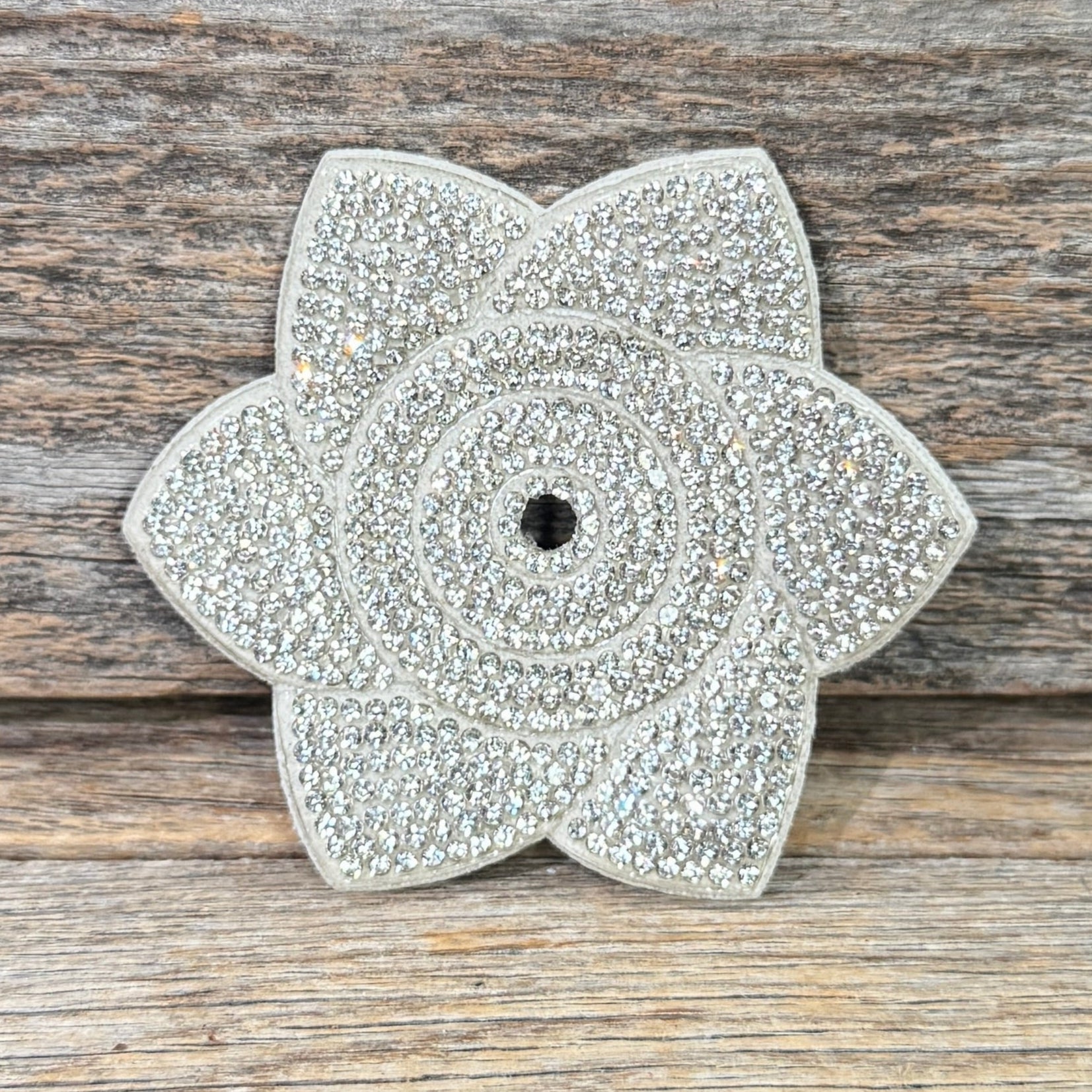 Pointed Flower Rhinestone Rosette