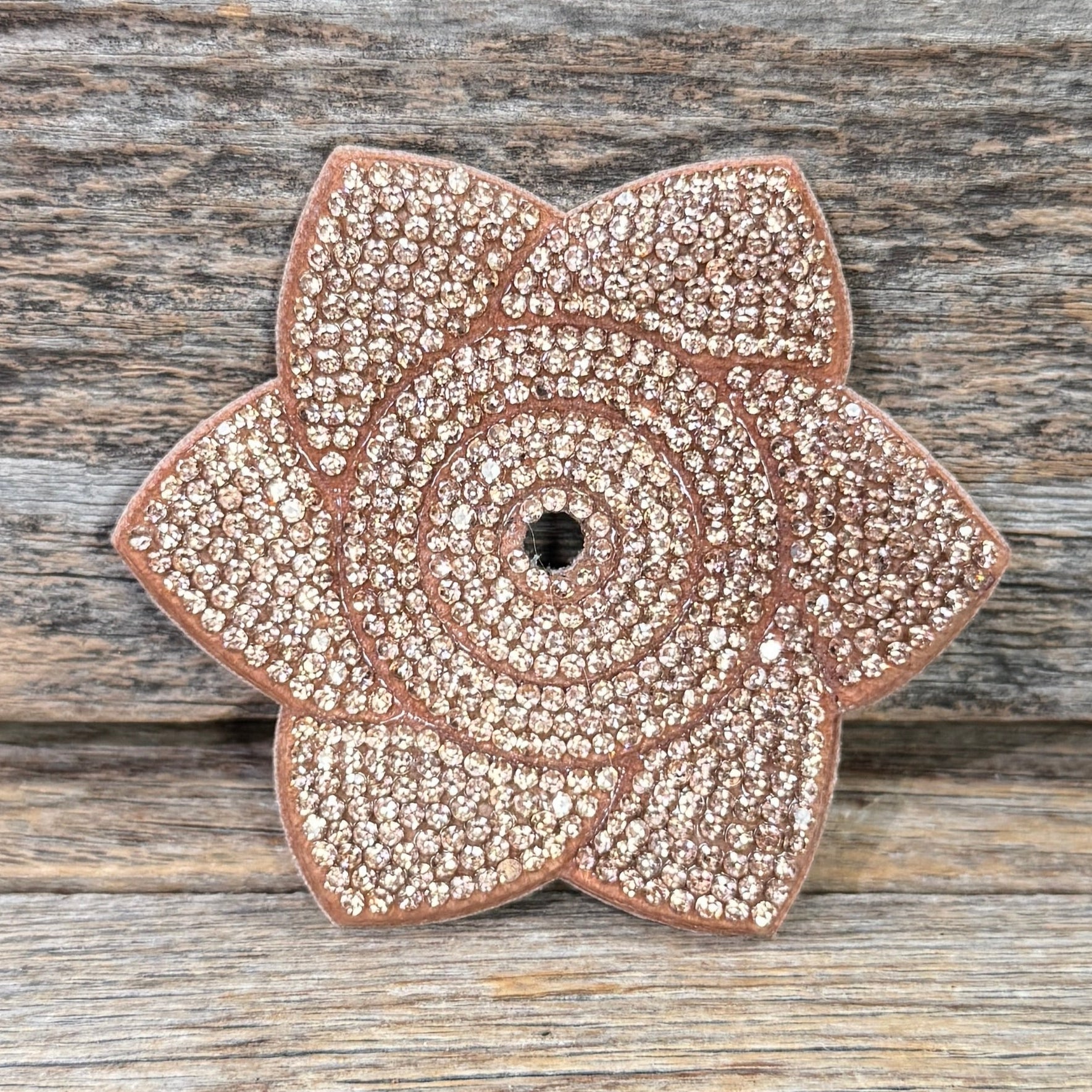 Pointed Flower Rhinestone Rosette