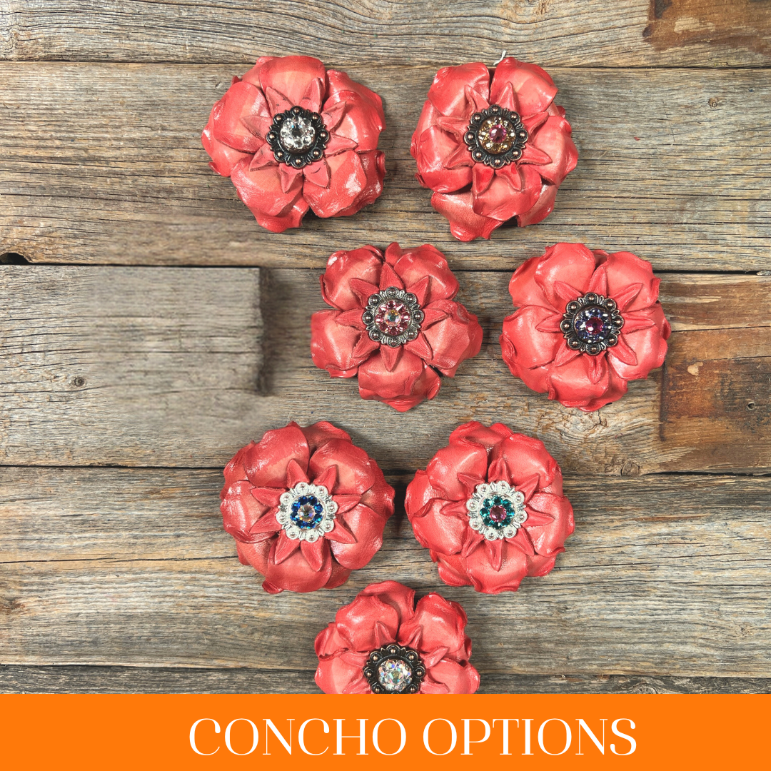 Pink Gardenia Leather Flowers - 1