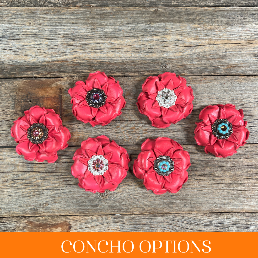 Bright Pink Gardenia Leather Flowers - 1