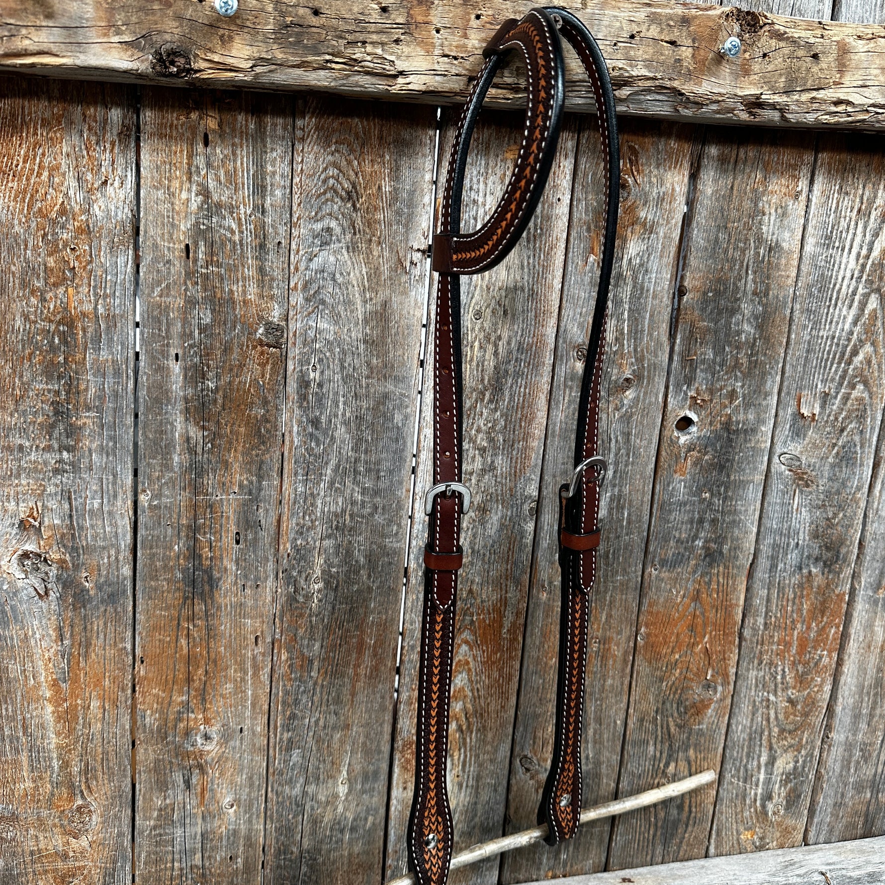 Foxtail Two Tone One Ear Headstall / Bridle #24336