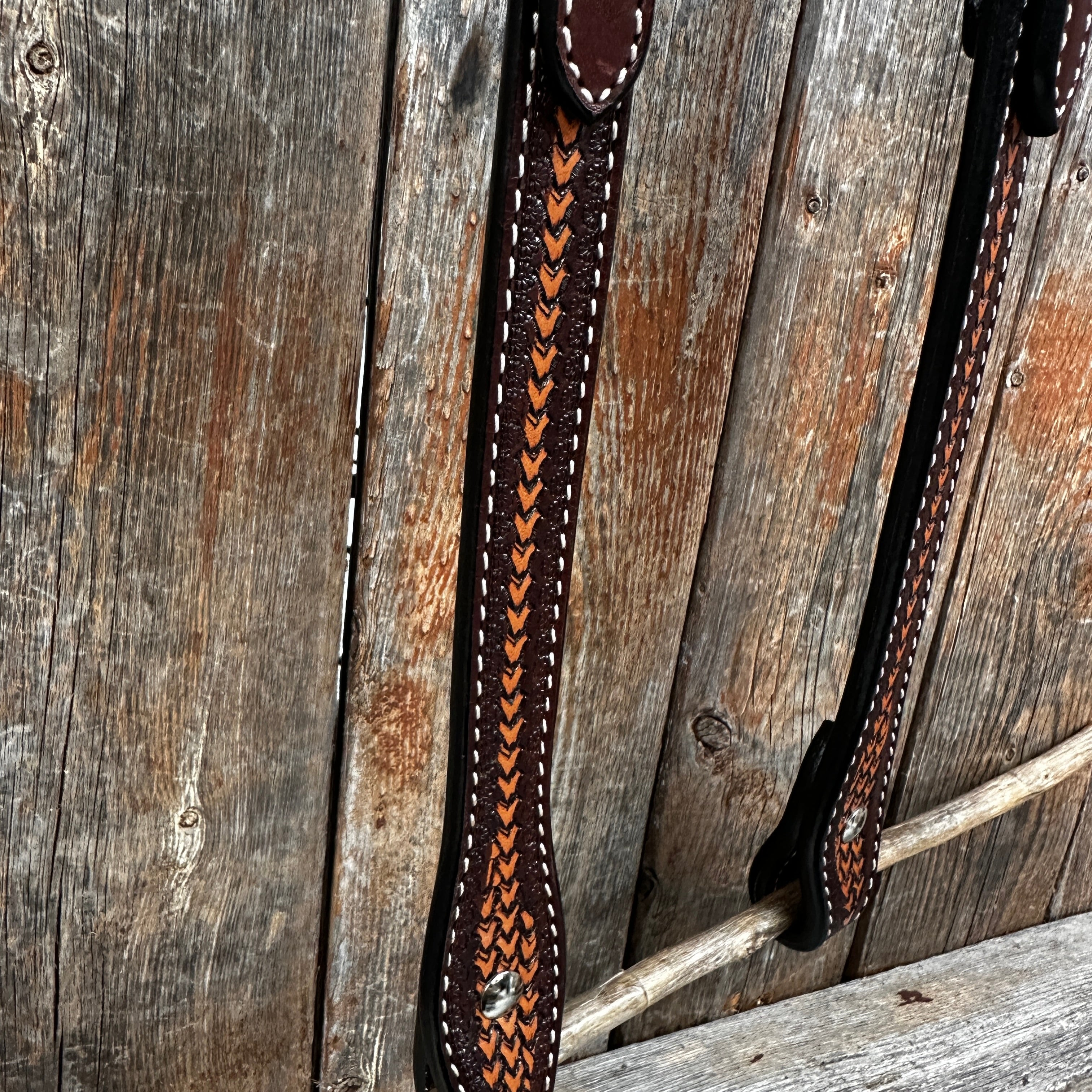 Foxtail Two Tone One Ear Headstall / Bridle #24336