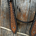 Two Tone Honeycomb Browband / One Ear Breastcollar Tack Sets