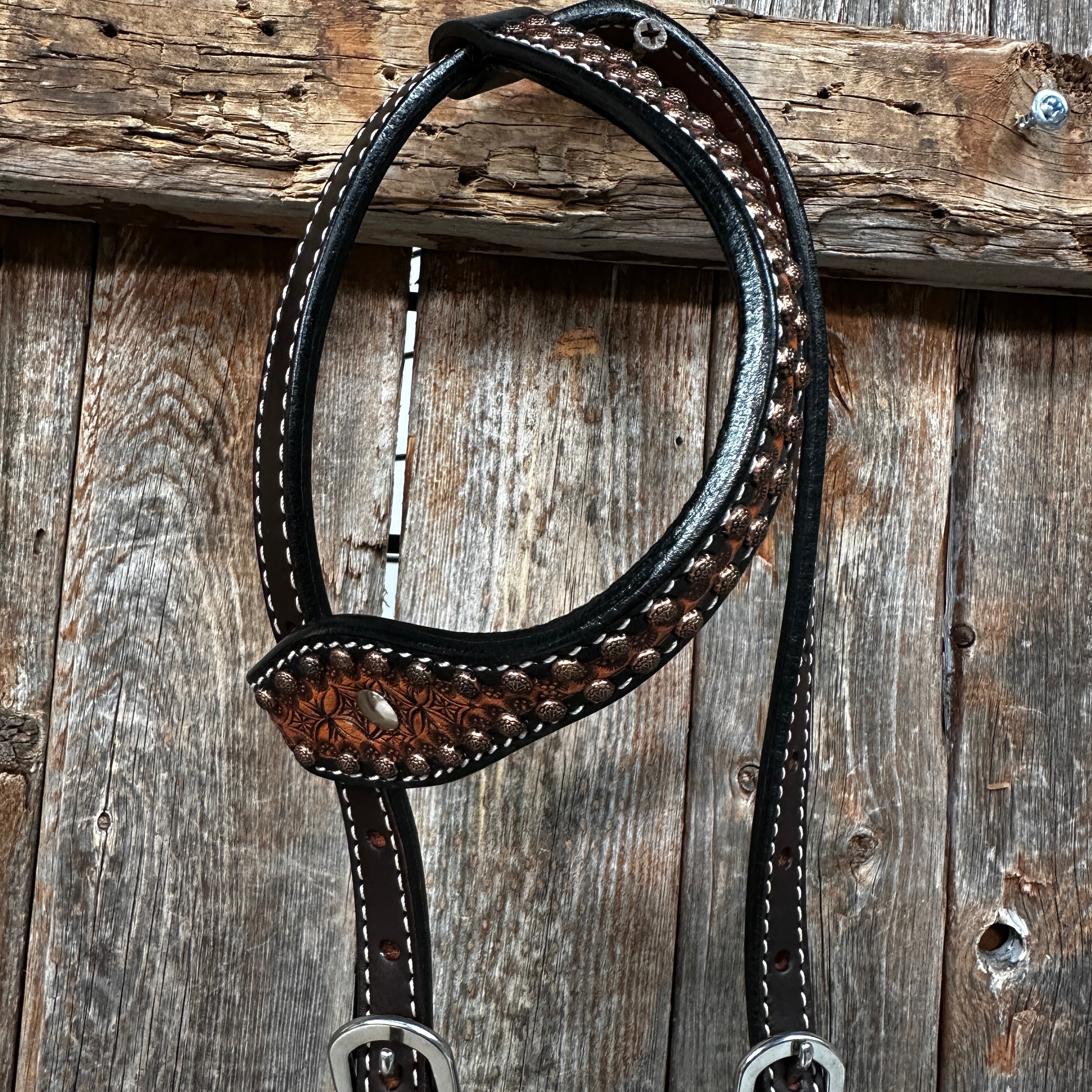 Two Tone Honeycomb One Ear Headstall / Bridle #24330