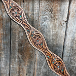 Light Oil Floral and Teal Dot Browband / One Ear Headstall and Breastcollar Tack Sets