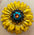 Yellow Daisy Leather Flowers - 1" Crystal Conchos - Options