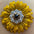 Yellow Daisy Leather Flowers - 1" Crystal Conchos - Options