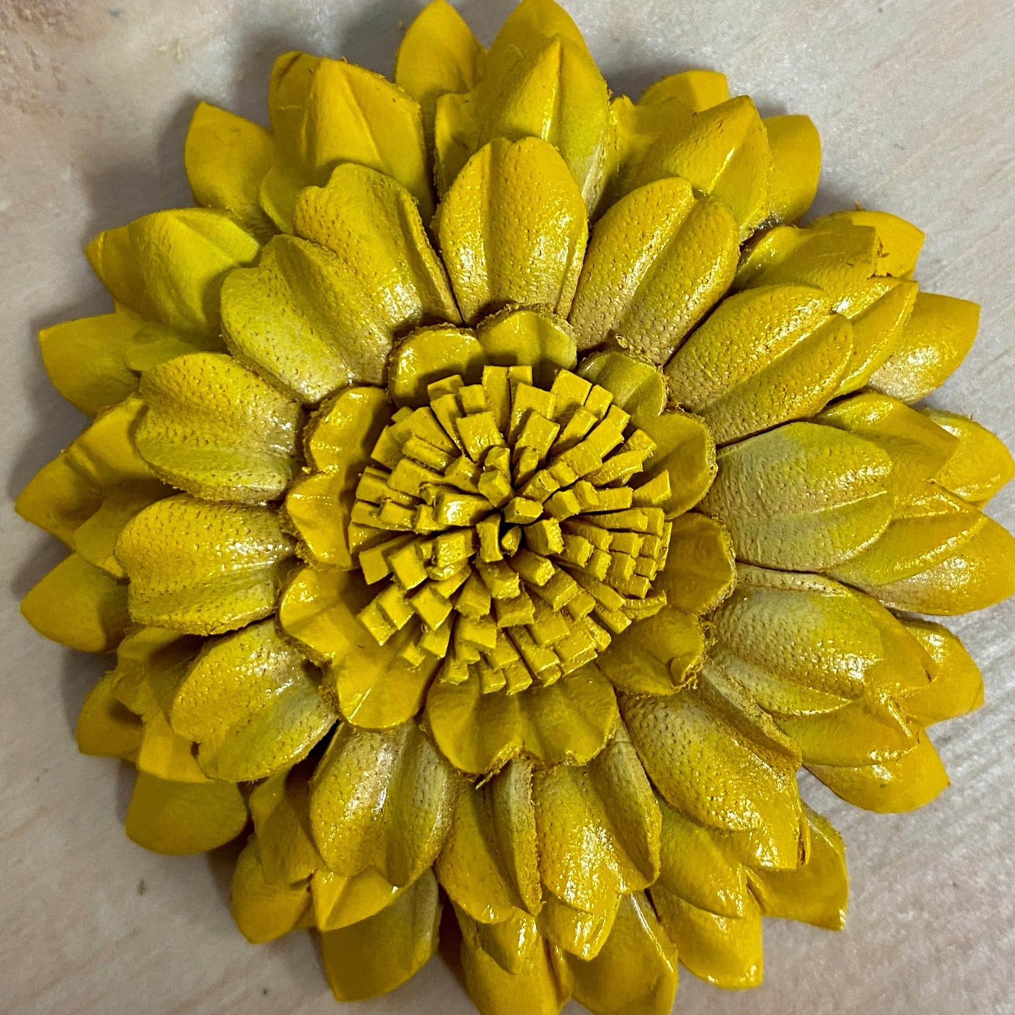 Hand Painted Leather Flowers - Daisies