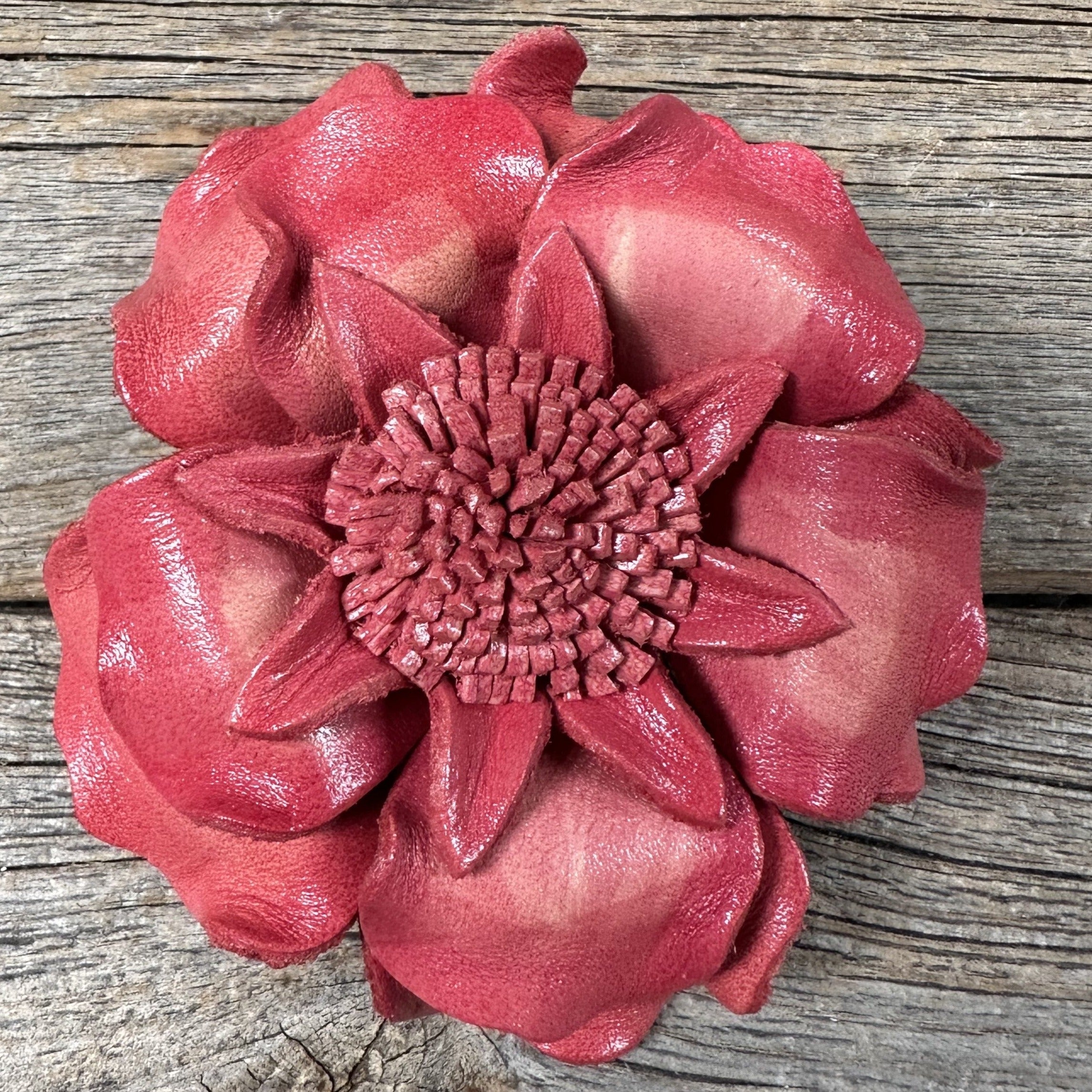 Hand Painted Leather Flowers - Gardenias