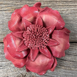 Hand Painted Leather Flowers - Gardenias