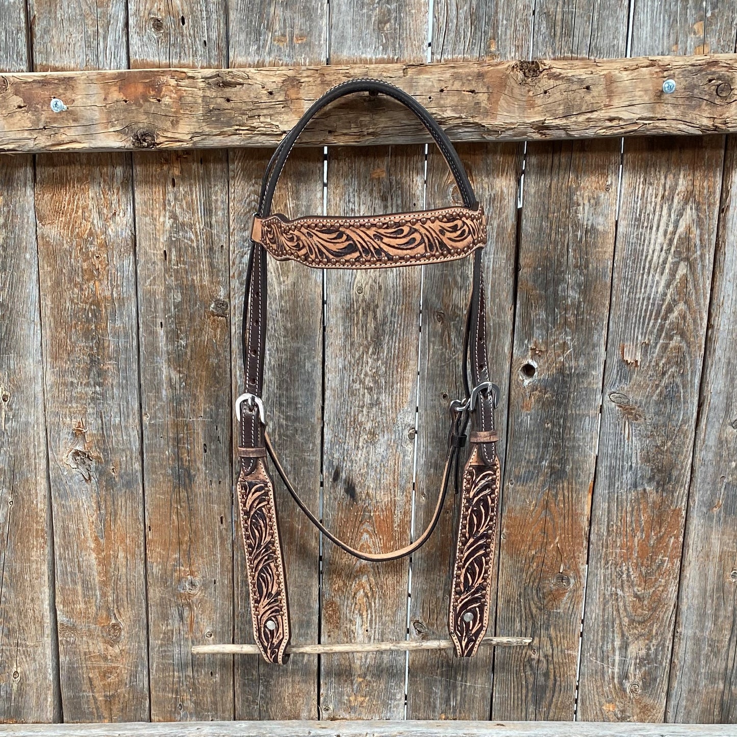 Brushed Chocolate Copper Browband Headstall #ST200