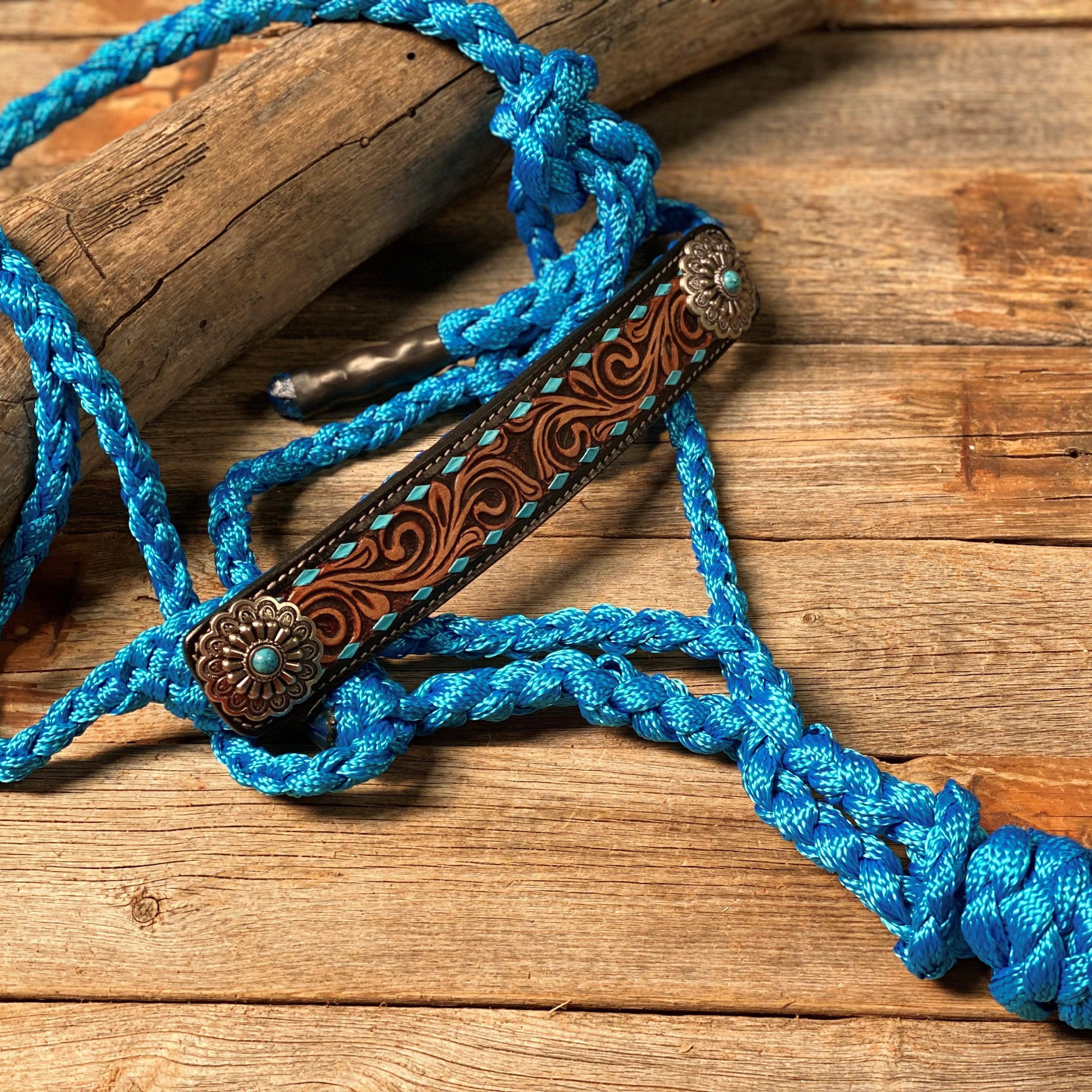 Blue Mule Tape Halter - Turquoise #MT209 - RODEO DRIVE
