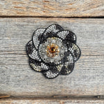Cheetah Flower Rhinestone Rosette - Assorted Conchos