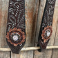 Hand Painted Paisley - Copper AB Rosette One Ear/ Breastcollar #OEBC550 - RODEO DRIVE