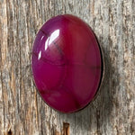 1" Oval Cabochon Stone Concho - Turquoise, Fuchsia, Rust, Blue, Sage, Lapis, White, Green