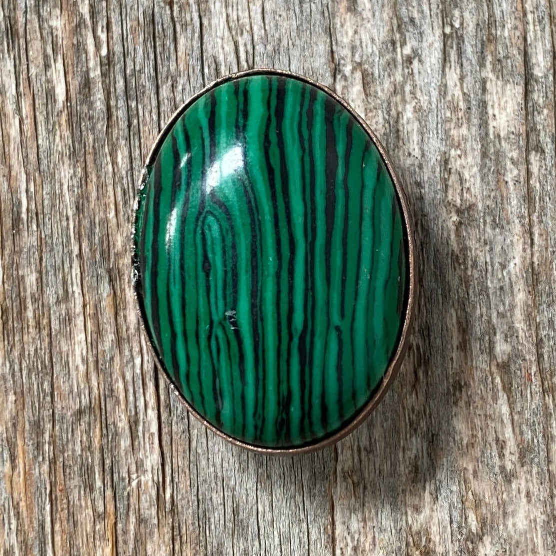 1" Oval Cabochon Stone Concho - Turquoise, Fuchsia, Rust, Blue, Sage, Lapis, White, Green