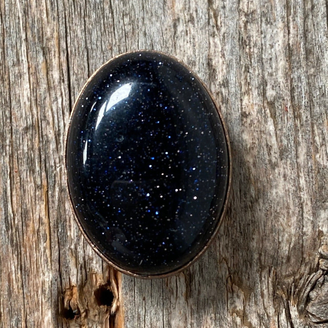 1" Oval Cabochon Stone Concho - Turquoise, Fuchsia, Rust, Blue, Sage, Lapis, White, Green