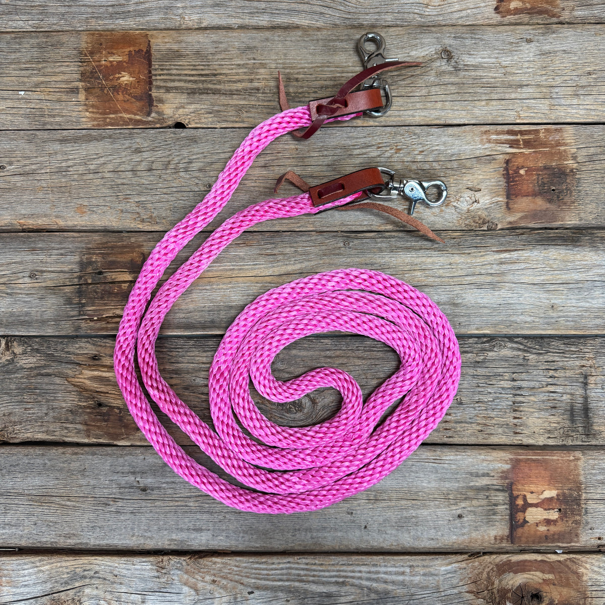 Pink Nylon Barrel Racing Reins #NR108