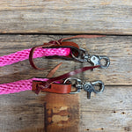 Pink Nylon Barrel Racing Reins #NR108
