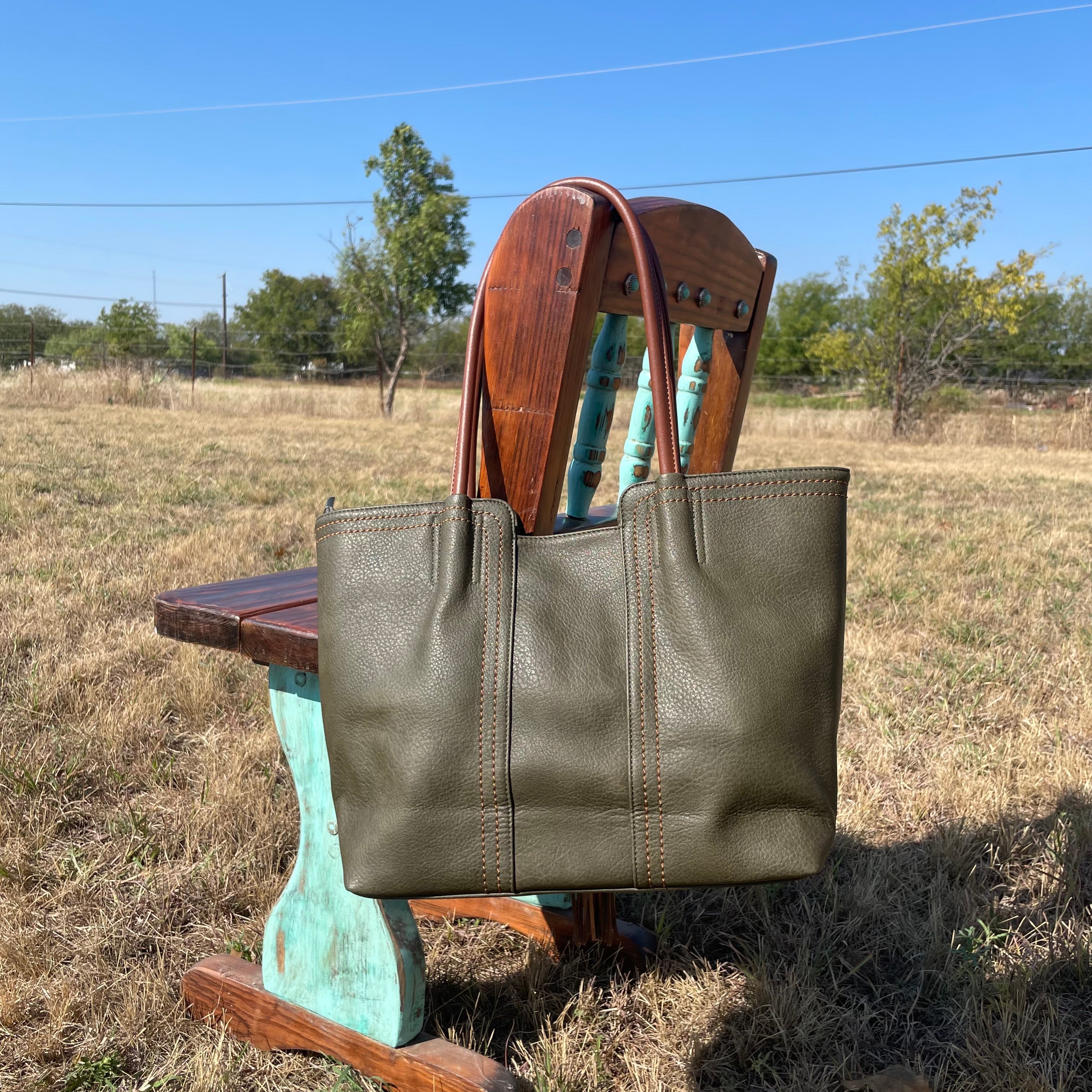 Green Western Purse/Handbag with Small Clutch #DN100