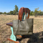 Green Western Purse/Handbag with Small Clutch #DN100